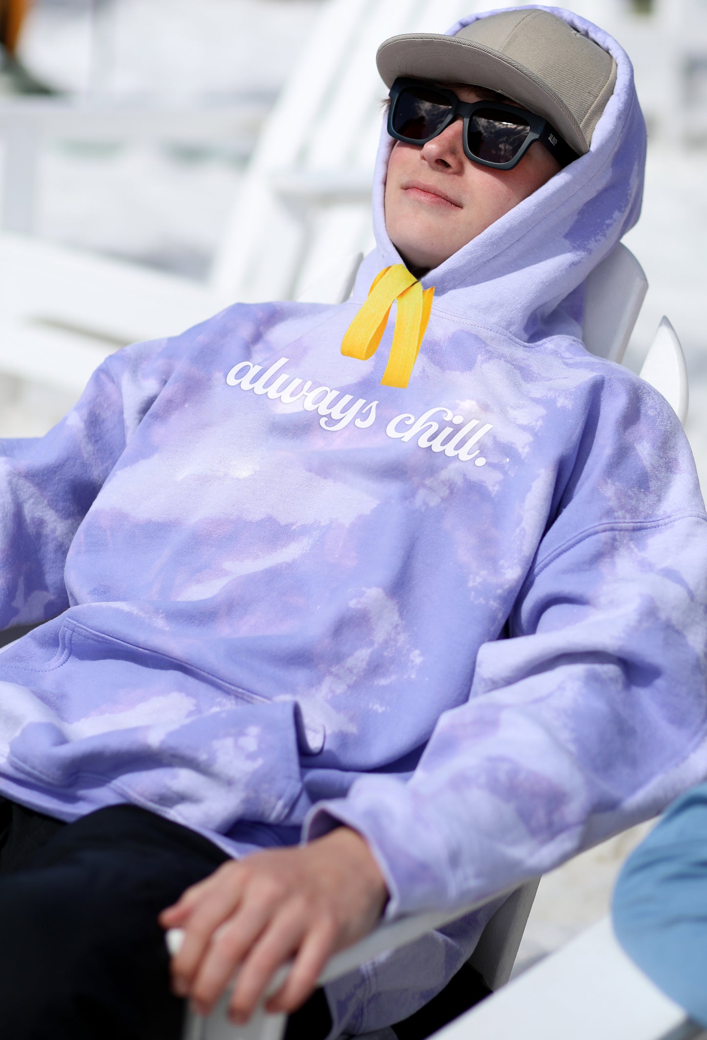 Hand Dyed Lush Lavender Hoodie
